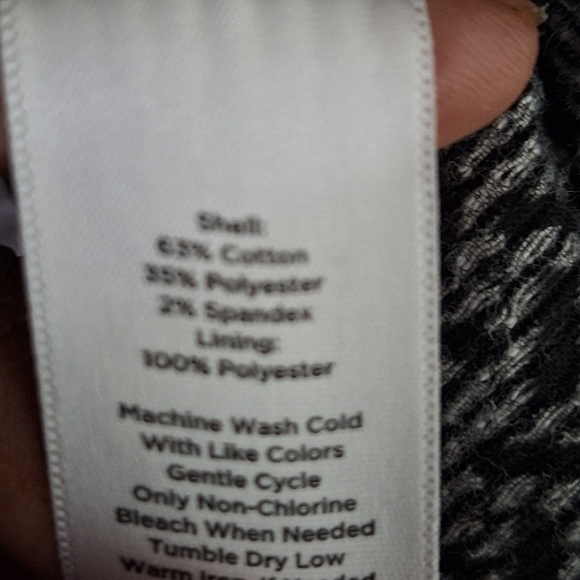 Talbots Black & White Textured Fit & Flare Dress – Size 6 - Picture 5 of 7